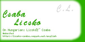 csaba licsko business card